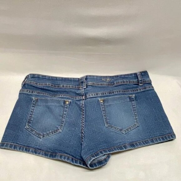 Fubu Y2K Denim Jean Shorts Women's Sz 15/16 Blue 5 Pocket 2" Inseam Vintage EUC - Picture 6 of 7